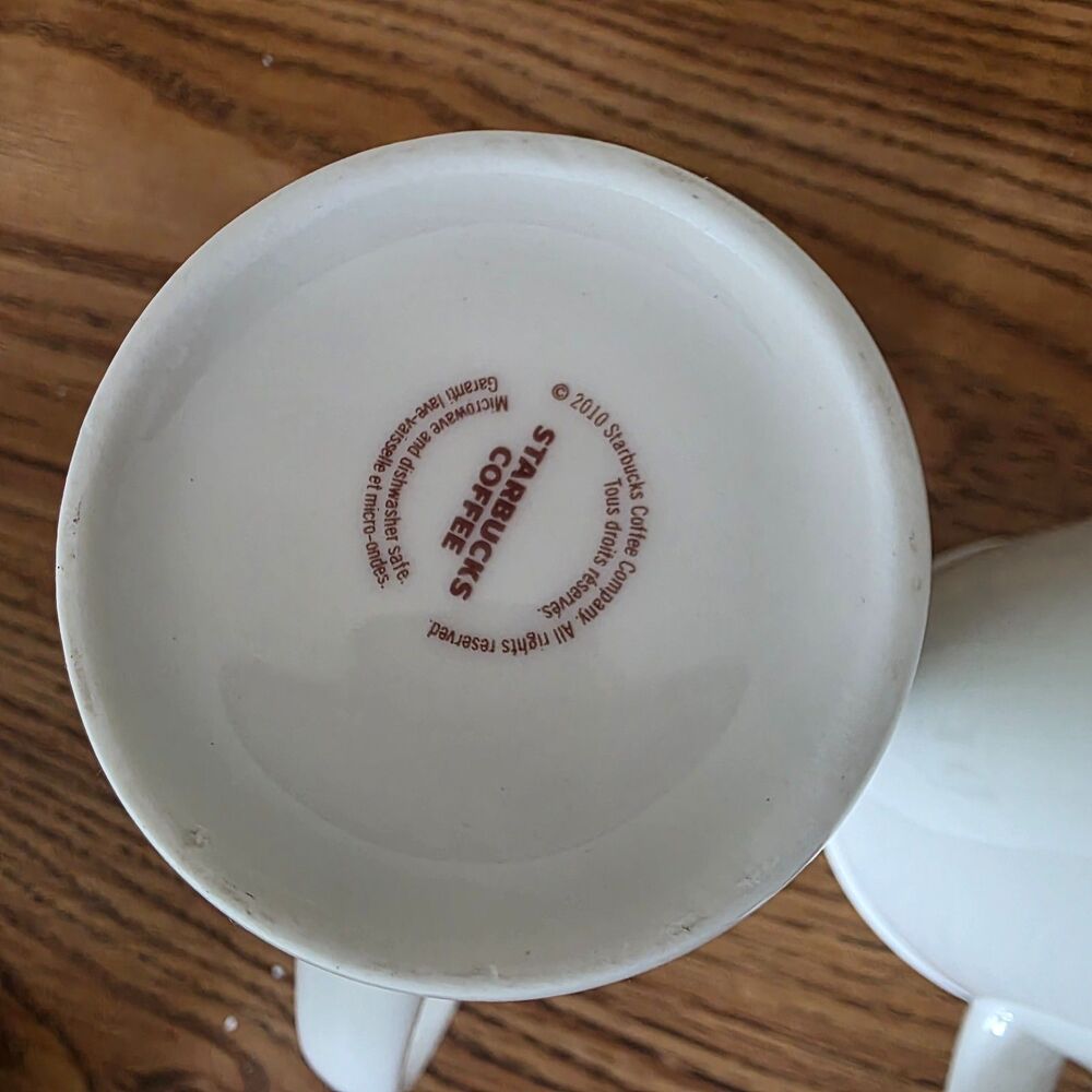 New 2 Set STARBUCKS COFFEE EST 1971 Grande 16 Ounce MUG TEA CUP Coffee Mug 2010 - Picture 12 of 12